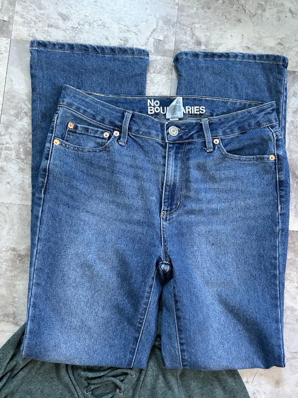size 10 womens denim blue jeans pants ten stretch